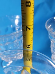 Set of 4 Fostoria Glass AMERICAN Iced Tea Footed Glasses Optic Cube
