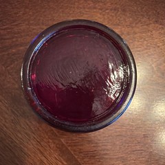 VINTAGE Anchor Hocking Hobnail Ruby Red Glass 2 Inch Cup 1930s Toothpick. GLOWS