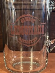 Libbey Crisa «Always Refreshing Lemonade» Pitcher 3 Qts. 8″ Tall Heavy Glass
