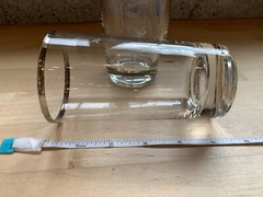 Vintage Silver Rim Clear 5.5″ Tumbler Drinking Glasses – Qty 4