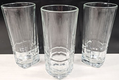 10 Libbey Squire Cooler Glasses Set Clear Vertical Cut Drink Tumbler Barware Lot