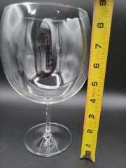 Signed Alajmo Italian Art Glass Twist Stem Extra Large Wine Glass Clear