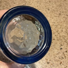 Libbey Blue Hammered Interior Tumbler-Glass 16 Oz