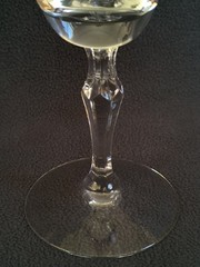 4 VTG Fostoria Crystal ENGAGEMENT PLATINUM Water Goblets – 7″