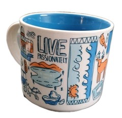 Starbucks Been There Series Virginia 14oz Blue Ceramic Coffee Tea Mug EUC