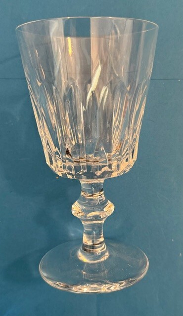 Vintage Fine Crystal 12 Panels Water, Wine Goblet 6 1/4 Set of 7 Free Ship in US