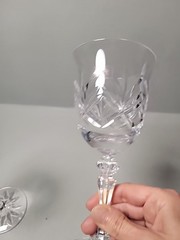 Galway Irish Crystal Kylemore Red Wine Glasses Set of 2 / 7.5” Tall
