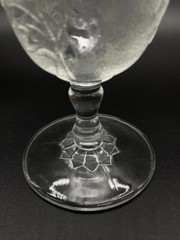 EAPG Antique Victorian Bryce Bros Glass 5-3/4″ Water Wine Goblet Rose in Snow