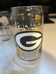 Assorted Vintage NFL Green Bay Packer Drink Glasses Beer Tumbler Lot of 3