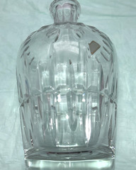 Wine Decanter 24% Lead Crystal Glass No Stopper. Made In Hungray Crystal Clear