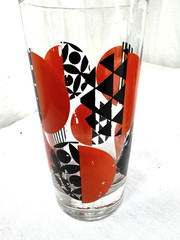 4 Vtg Libbey Circular Polka Dots Glass MCM Tumblers 10 oz Set Drinking Glasses