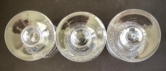 Set of 3 Antique Early American Flint Glass Wines c. 1825 – McKearin GII-18