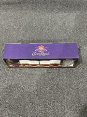 Crown Royal Whisky Glass Set 13pc New 4 Glasses 8 Stones Velvet Bag Gift Barware
