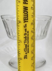Bryce Elegant Cut Glass 638-4 Low Sherbet Glasses Flower Design Set Of 4