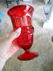 FOSTORIA Argus RUBY Red Iced Tea Goblet Mid Century