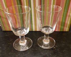 Simon Pearce Essex Wine – Water Goblet Glasses 7″ Pr Classic Colonial MCM style