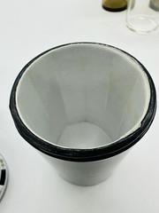 LOT 3 Vintage MCM Henry & Miller Retro Kraftware 10oz Tumblers w Holders Silver