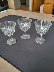 3 Vintage Italy Fidenza Vetraria Sorrento Clear Stemmed Barware Small Wine Glass