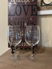 Set Of 6 Old York Winery Glasses 10 Oz