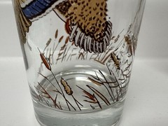 Vintage Libbey Set Of 4 Game Birds Cocktail High Ball Glasses