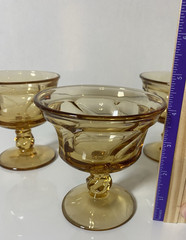 Vintage Set of 4 Fostoria Jamestown Amber 4 1/4” Champagne Sherbet Glasses