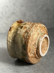 Hakudo Kiln Shigaraki Ware Guinomi Sake Cup Handmade Japanese Pottery