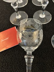 5 Wine Glasses Model Normandie Engraved In Baccarat Crystal (Price Per Unit)