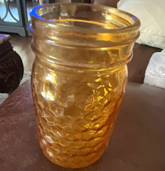 Amber Textured Glass Tumbler Glass Drinking Cup
