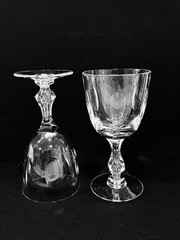 Vintage Tiffin-Franciscan Mirage Cut Crystal Water Goblets Set of 7