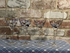Milano Romania Stained Mosaic 8.25” Wine Glass – Set of 4
