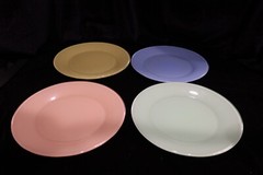 ANCHOR HOCKING RAINBOW 22 PIECES INCLUDING 4 RARE CEREAL YELLOW PEACH BLUE GREEN