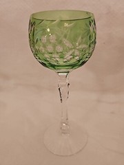Lausitzer Crystal Water Goblet 8 3/8″ LA16 Light Green