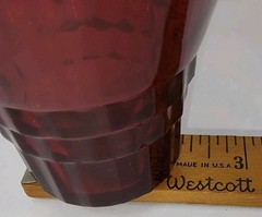Set of 4 Anchor Hocking Royal Ruby Red Windsor 9 oz. Flat Water Tumblers 1950’s