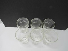 6 Vintage Enjoy Coke Coca-Cola 8 oz Glasses Libbey Bell Shaped Clear GUC