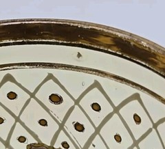 Bohemian Moser Juice Glass / Tumbler Gold Enamel Grape Vine Decor Late 1800s