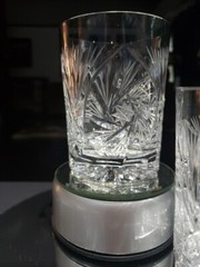 7 Tumblers DOF 4″ Glasses fans Pinwheel buzzstar crystal Leanore American Cut