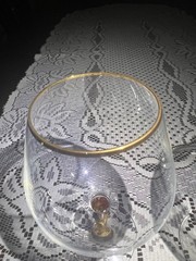 Vintage Colony Versailles Brandy Snifters~ Gold Stem & Rim~ Bohemian Crystal~ 2