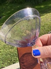 Antique 19th Century Salviati Murano Glass Cocktail Coupe Glasses Gold Fleck