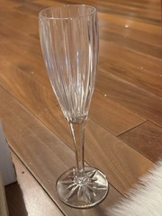 Set of 9 Mikasa Tiara Fluted Crystal Champagne Glass 9 1/8″ Vertical Cut Bowl