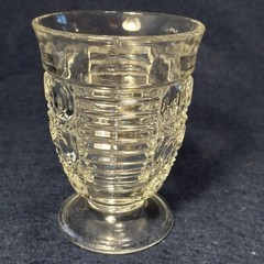 Federal Glass Company Windsor Button Cane Goblets Parfait Glasses Set Of 6