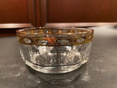 Culver Valencia 22k Gold Ice Bucket, Flat Tumblers & Small Fruit Dessert Bowls