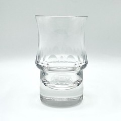 Vintage Pair of MCM Crystal Old Fashioned Whiskey Glasses Heavy Optic Lens Base