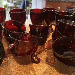 74 Vintage Duncan Miller Ruby Red/Anchor Hocking Royal Ruby Drinkware 65 Pieces