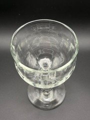 Vintage Etched Crystal Goblets with “G” Monogram – Set of Five Elegant Glasses
