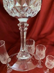Cristal d’Arques Longchamp Set of 5 Champagne Water Wine Sherry & Cordial Qty Av
