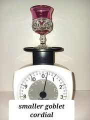Set/20 Vtg Tiffin-Franciscan King’s Crown Cranberry Flash Water&Cordial Goblets