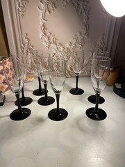 Luminarc Domino Champagne Flutes Set Of 8 . 7 3/4 Inches High