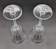 (2) Gorham Crystal ‘Triumph’ Wine Glass Water Goblet Discontinued Pattern