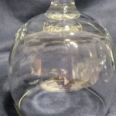 Cut Crystal Goblet Optic Panel Schooner Margarita Fish Bowl Glasses Set Of 4
