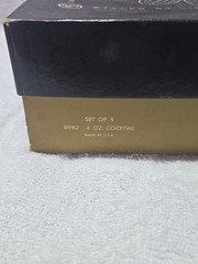 Vintage Libbey Golden Foliage 6 Piece 4 oz Cocktail Glass Set – New In Box